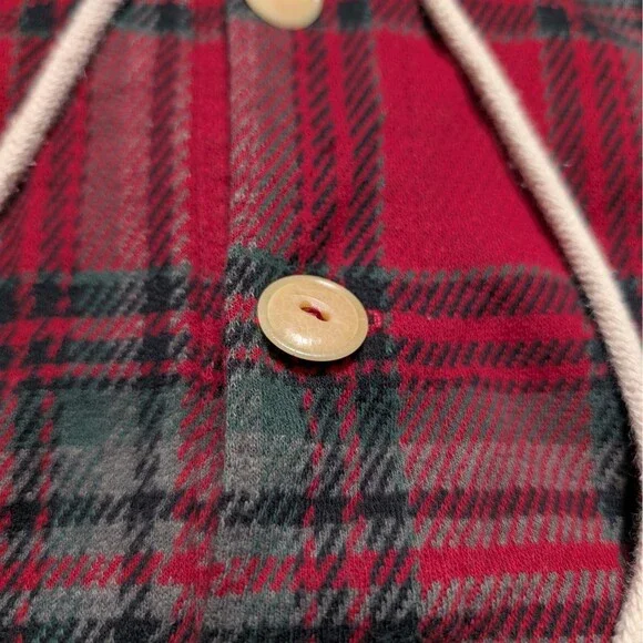 VTG Polo Ralph Lauren Men's L Plaid Tan 1/4 button Hoodie Pullover Shirt USA
